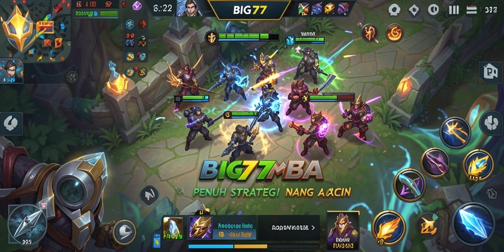 Tangkapan layar gameplay <strong>BIG77</strong> yang menampilkan pertarungan seru di arena.