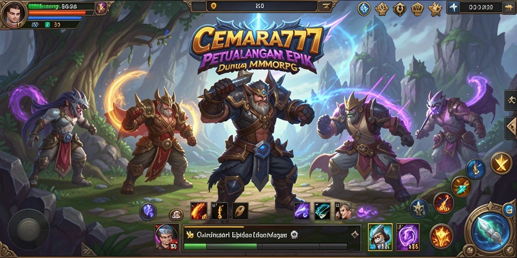Screenshot utama CEMARA777 menampilkan aksi seru dalam gameplay MMORPG.