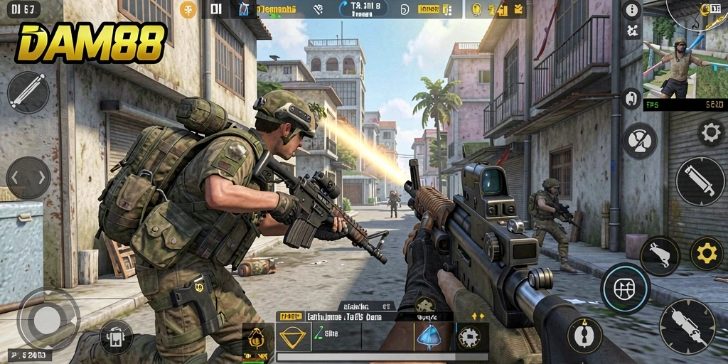 Tampilan gameplay seru dan dinamis dalam DAM88.