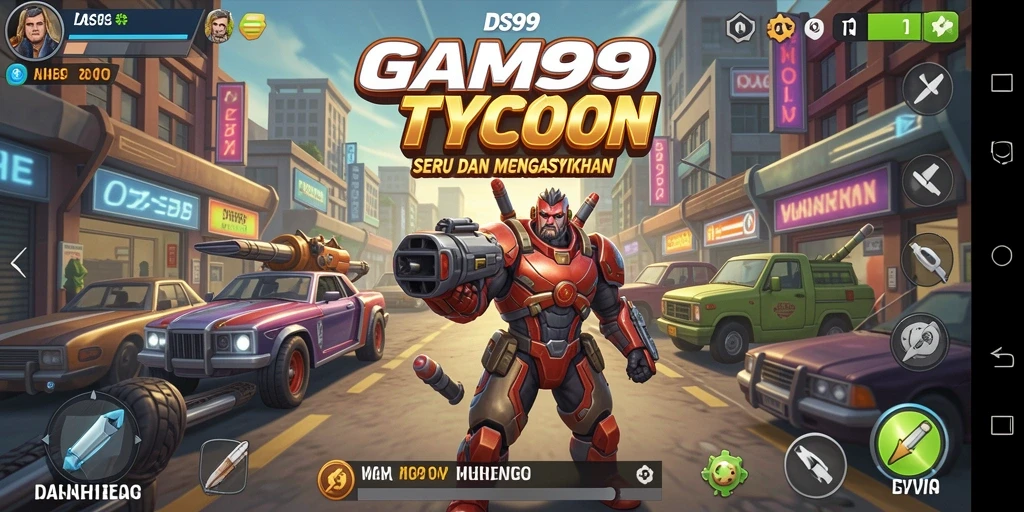 Screenshot menampilkan gameplay seru dari DS99 sebagai game Tycoon.