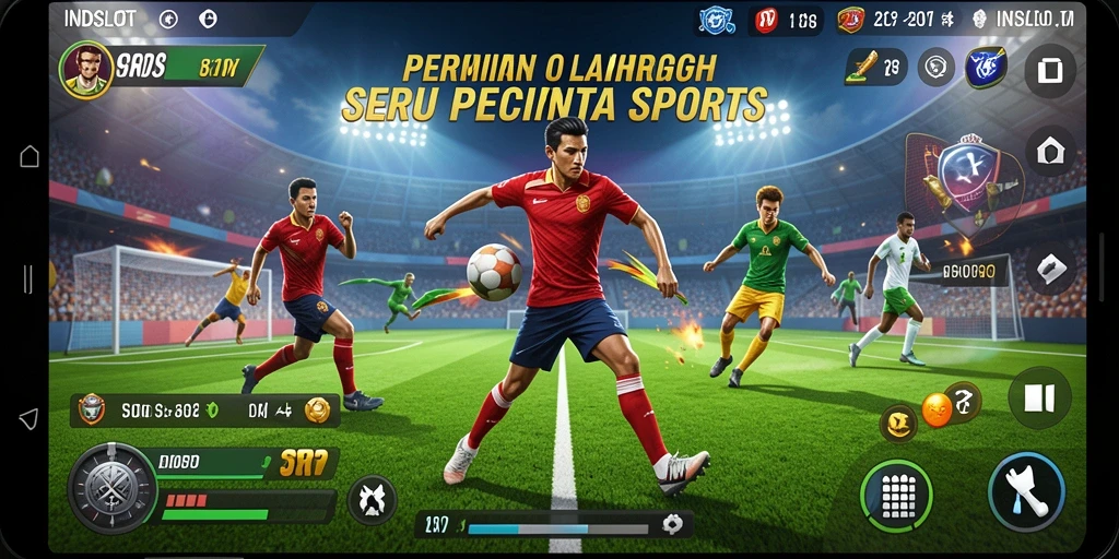 Tampilan gameplay seru dalam INDSLOT dengan aksi olahraga yang menegangkan.