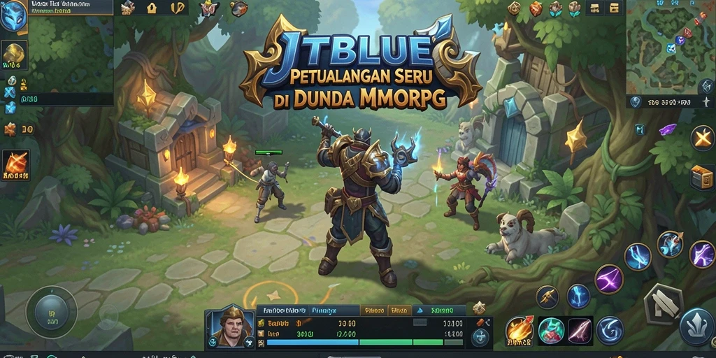 Gameplay JTBLUE menunjukkan aksi seru dalam dunia MMORPG.