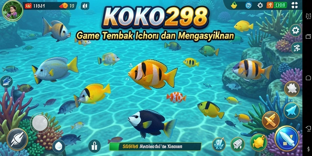 Screenshot gameplay KOKO288 menampilkan aksi tembak ikan yang seru.