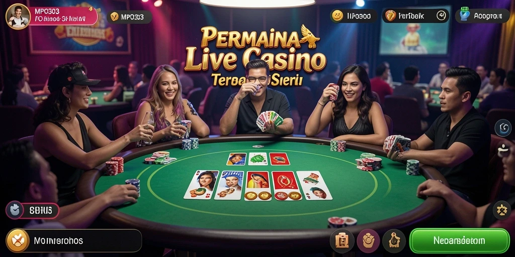 Tampilan gameplay Live Casino yang mendebarkan di MPO303.