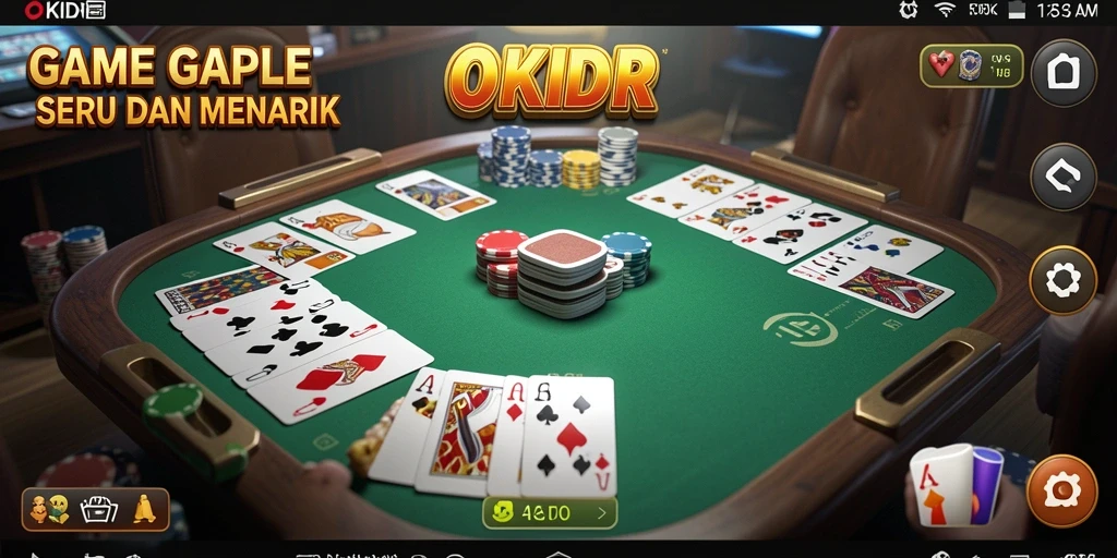 Screenshot gameplay OKIDR yang menunjukkan aksi seru permainan Gaple.
