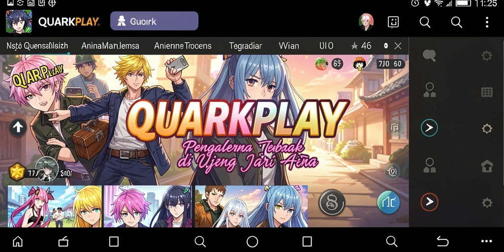 Tampilan screenshot gameplay QUARKPLAY yang menampilkan momen terbaik dari Anime.