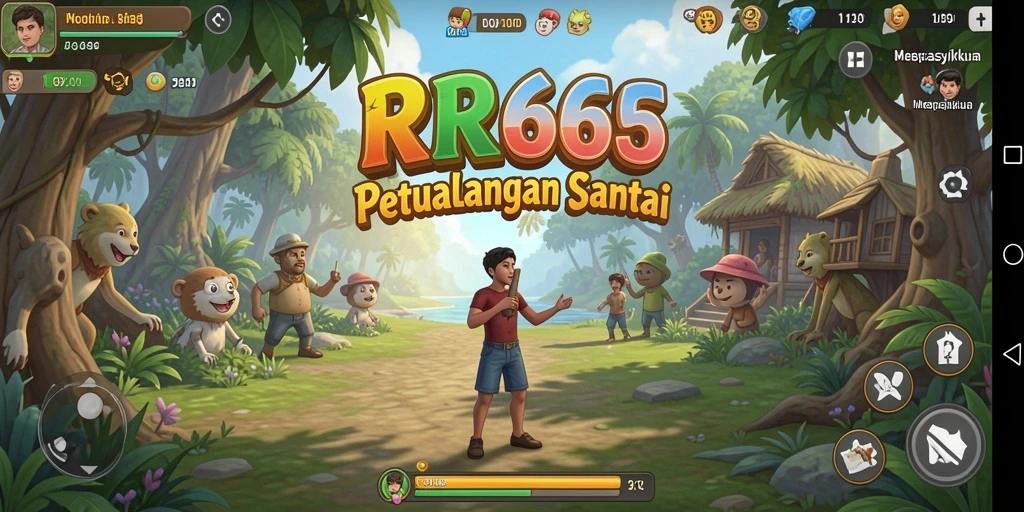 Tampilan gameplay menggembirakan dari RR666 yang penuh warna.