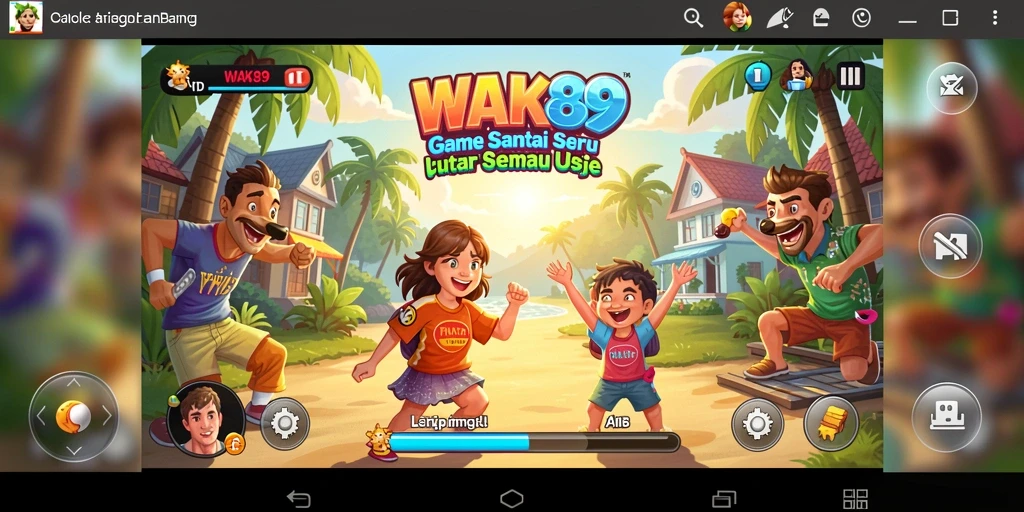 Tampilan gameplay <strong>WAK89</strong> dengan grafis cerah dan menarik.