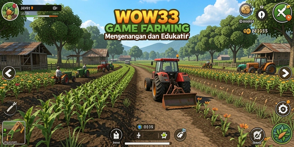 Tampilan gameplay seru di WOW33 saat bercocok tanam.